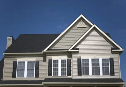 a house with vinyl windows