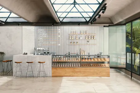 modern coffee shop interior
